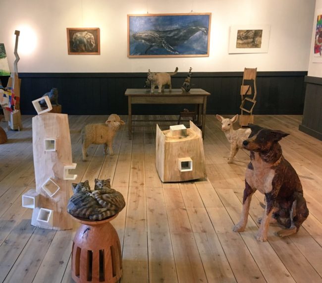 はしもとみお×西村浩幸  絵と木彫展